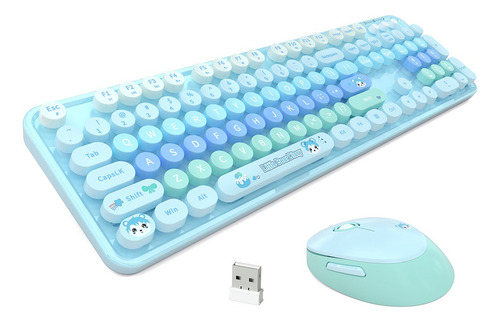 Set De Teclado Y Ratón Mofii St En Azul