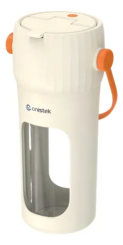 Mini Liquidificador Portátil Onistek 70W USB 380ml 6 Lâminas Bege