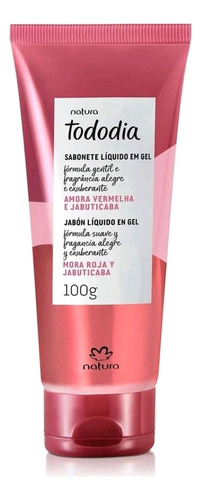 Natura sabonete líquido gel esfoliante amora vermelha e jabuticaba 100g 