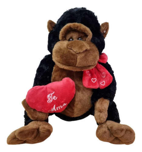 Gorila De Peluche Con Corazón Mono Peluche Orangután