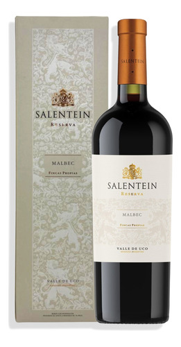 Vino Salentein Reserva Malbec 750ml C/estuche Lujan De Cuyo