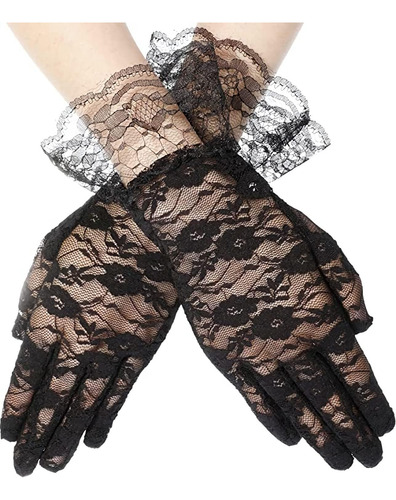 Guantes De Encaje Para Mujer, Para Bodas, Fiestas De Té, Cos