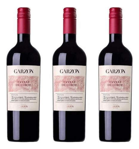 Vinho Garzón Estate Tannat De Corte 750 Ml Kit Com 03 Un