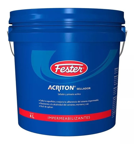 Acriton Sellador 4l Fester Para Impermeabilizar