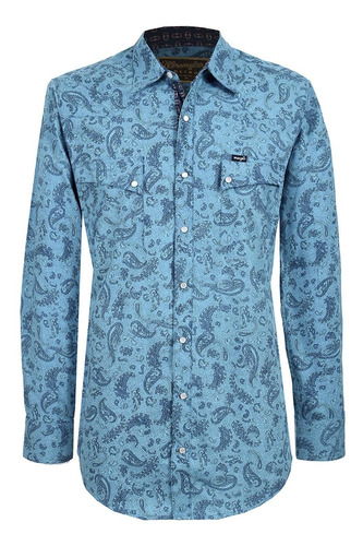 Camisa Vaquera Wrangler Hombre Manga Larga U19