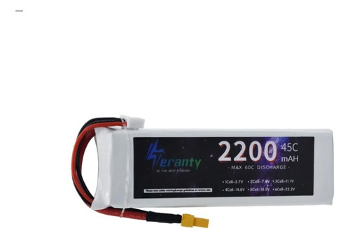 Bateria Lipo. 11.1v 2200mah 45c Lipo 3s Conector Xt60