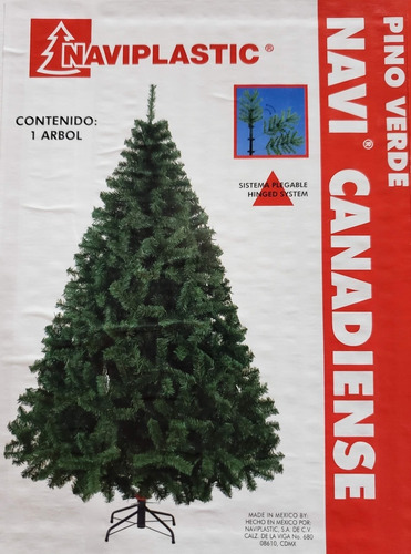 Arbol De Navidad Naviplastic Navi Canadiense 1.60 Cms Verde 