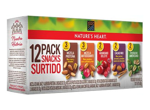 Natures Heart Snack Surtidos 12 Paquetes Saludables