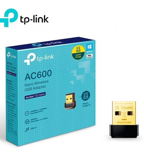 Tp-link, Adaptador Usb Wifi Banda Dual Ac600 Archer T2u Nano