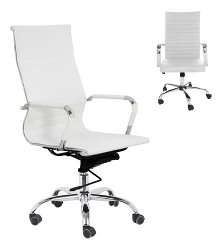 Silla Oficina Ejecutiva Blanca Ergonómica Giratoria