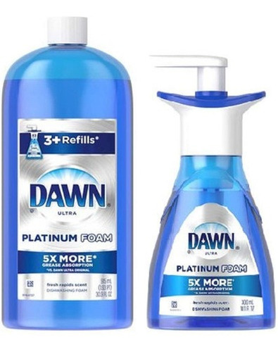 Dawn Platinum - Espuma Para Plato De Borrado, Bomba De Jab