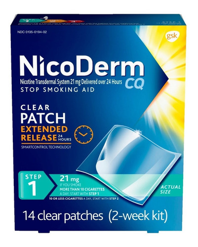 Parches Nicotina Nicoderm Cq Transparentes Paso 1 Original 