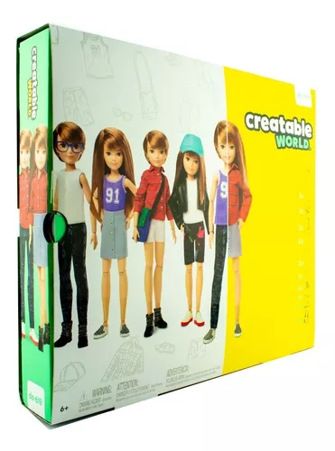 Kit de caracteres Mattel Creatable mundo Deluxe Muñeca Rubia Personalizable 4 todos los niños 