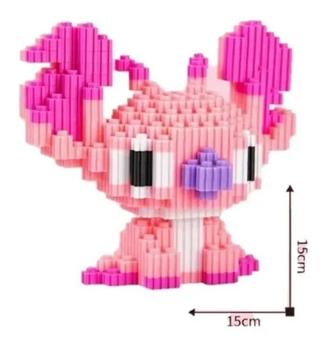 Mini Bloques Tipo Lego Stitch Niña Figura 3d Armable