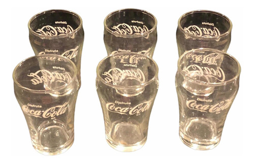 Set 6 Vasos Coca-cola 210ml Cristal Transparente Serigrafía