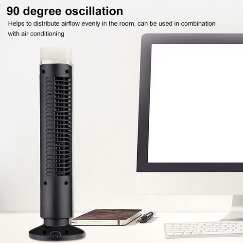 Bladeless Tower Fan, Indoor Standing Oscillating Fans, 90