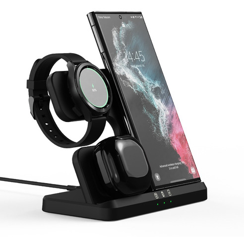 Imagen 8 de 9 de Soporte Cargador Inalámbrico 3 En 1 Para Samsung
