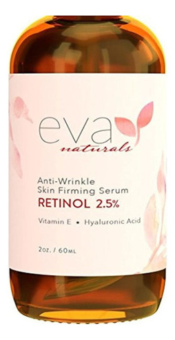 Serum De Retinol 2.5 % Eva Naturals Arrugas Antiedad 60 Ml