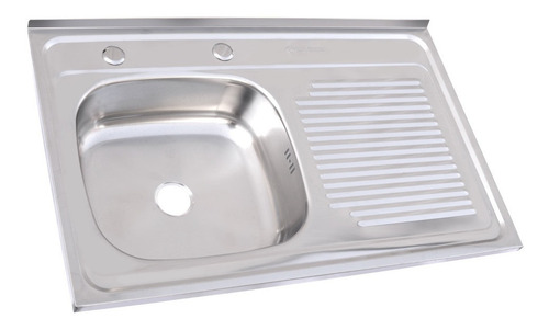 Lavaplatos 800x500 Con Rebalse Sobreponer Comb. Derecho