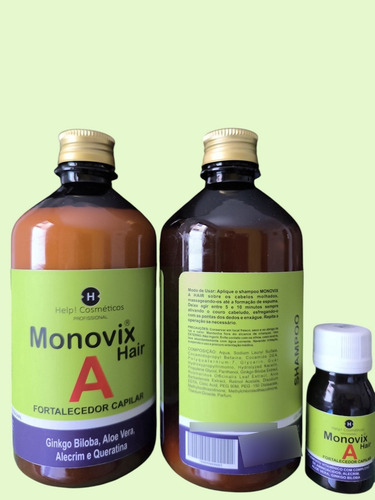 Kit Shampoo Help! Monovix Hair A 500ml Kit Profissional