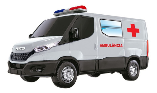 Van Miniatura Brinquedo Iveco Daily Ambulância Com Acessório