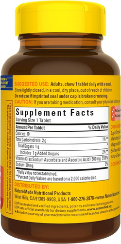 Vitamina C 500 Mg Nature Made 60 Tabletas