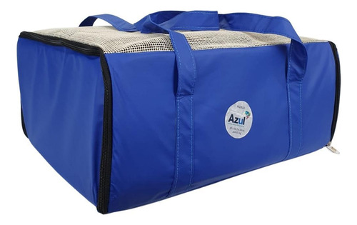 Bolsa De Transporte Aéreo Padrão Azul Para Cães