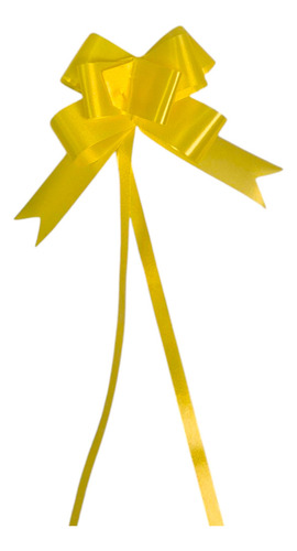 Moños Mágicos Chicos(25cm) X100 Unidades Colores Brillantes Amarillo Moño Amarillo 25 Cm
