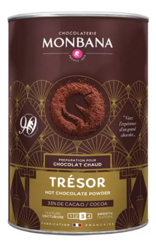 Chocolate Caliente En Polvo Monbana Tresor Cacao 33% - 1kg