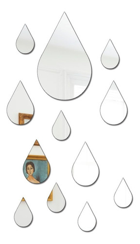 Espelho Decorativo Em Acrílico - Gotas - Epp-002