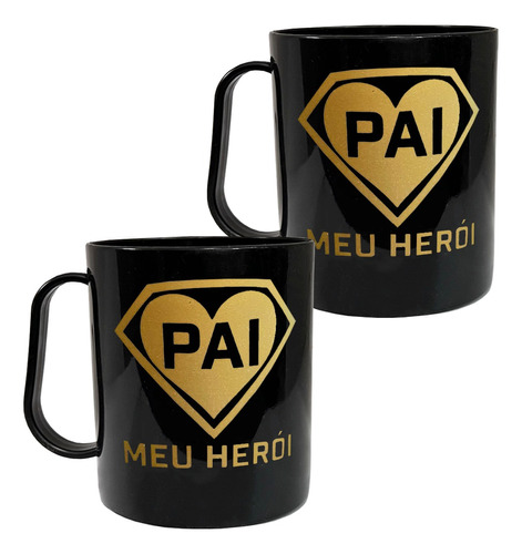 50 Caneca Plástica Personalizada Lembrancinha Dia Dos Pais