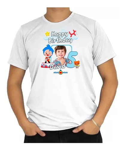 Playera Cumpleaños Plim Plim Personalizada Con Su Foto