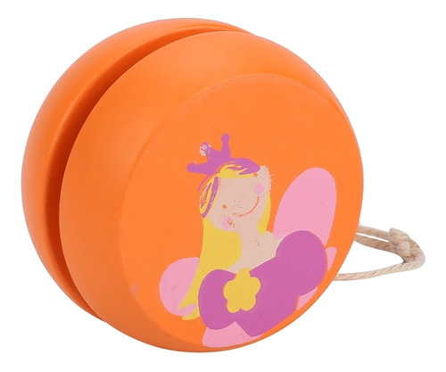 Lindo Patrón De Dibujos Animados De Madera Yoyo Ball Toy Edu