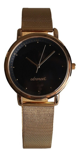 Reloj Unisex Odranoel®,giro Inversogolden Black