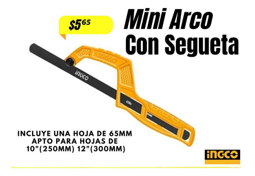 Mini Arco Con Segueta Ingco 