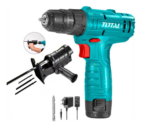 Taladro Atornillador 12v Total + Adaptador Sierra Caladora