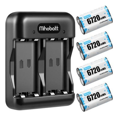 4 Paquetes De Baterías Recargables De 6720 Mwh Con Cargador