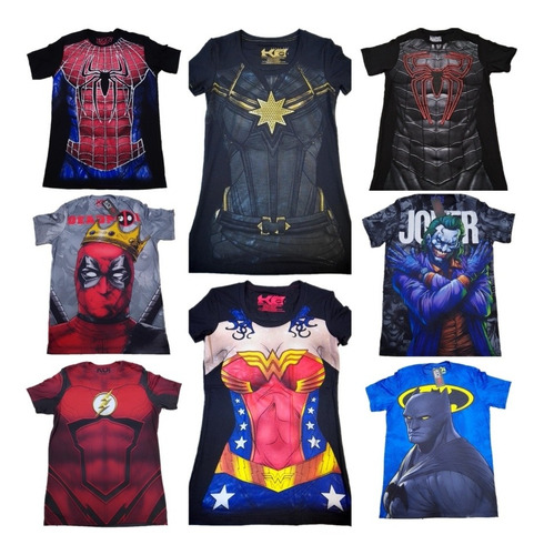 Liquidación 3 Playeras Licra Superhéroes, Cómics Y Anime. | Meses sin intereses Liquidación 3 Playeras Licra Superhéroes, Cómics Y Anime. | Meses sin intereses