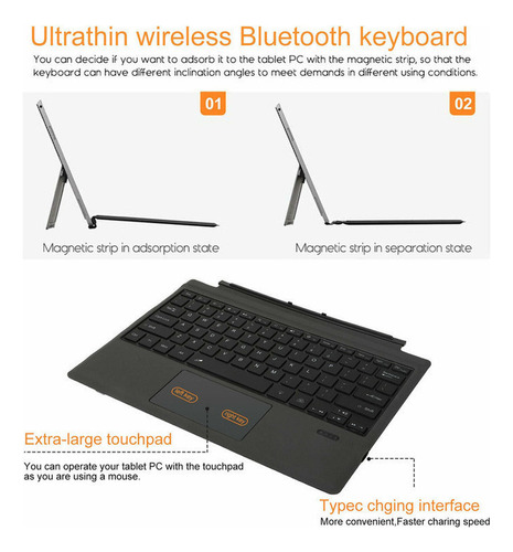 Teclado Bluetooth Para Microsoft Surface Pro 3 4 5 6 7