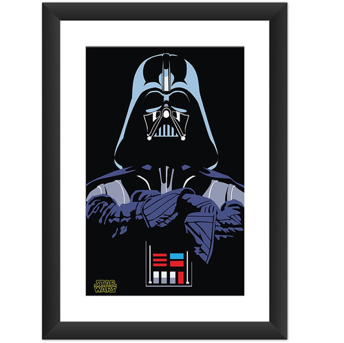 Quadro Darth Vader Star Wars Desenho Arte Decoracao 45x60 Cm