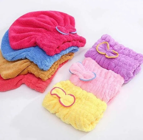 Toalla Para Pelo Turbante Microfibra Para Secar Cabello 2