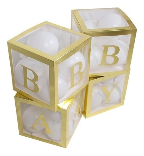Caja Para Globos Cubo Baby Shower X4u