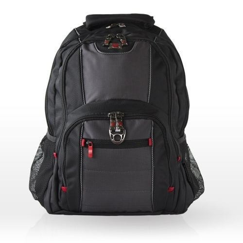 Mochila urbana Wenger Pillar 16", cor preta, design de poliéster