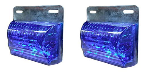 Juego De Faros Led Laterales Camion 12v - Azul Poli