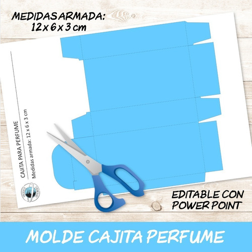 Kit Imprimible Molde Caja Para Perfume Loción Editable