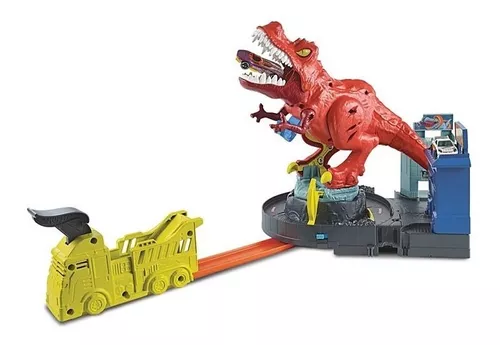 Pista Hot Wheels City Lançador Dinossauro T Rex - Mattel