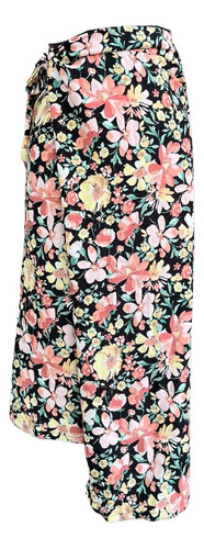 Falda Envolvente Larga Floral Mujer Comoda Fresca Verano