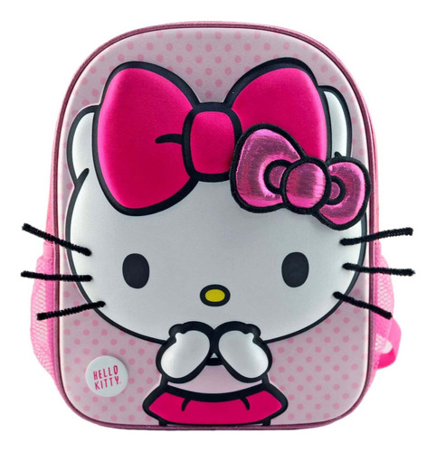 Mochila Kids A4 Con Capucha Hello Kitty Scool