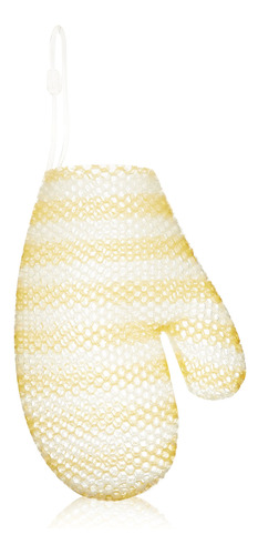 Supracor - Manopla De Bano Unisex, Dorado/blanco, 1