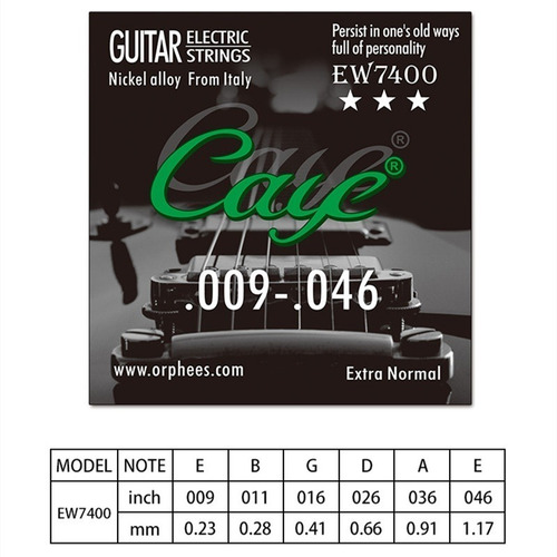 Imagen 2 de 2 de Cuerda Guitarra Eléctrica Orphees Extra Normal Ew7400